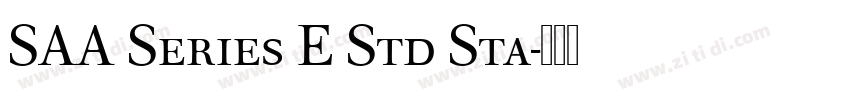 SAA Series E Std Sta字体转换